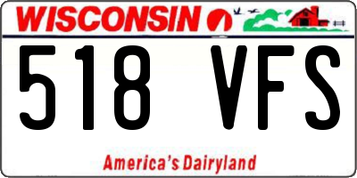 WI license plate 518VFS