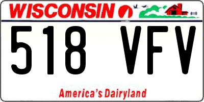 WI license plate 518VFV