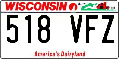 WI license plate 518VFZ