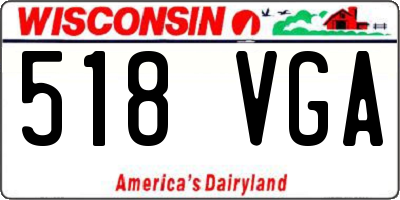 WI license plate 518VGA