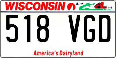 WI license plate 518VGD