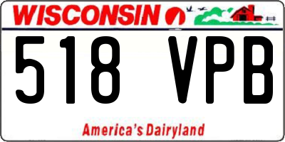 WI license plate 518VPB