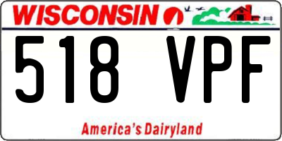 WI license plate 518VPF