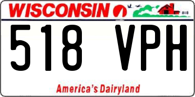 WI license plate 518VPH
