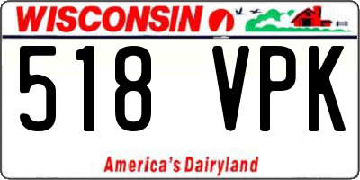WI license plate 518VPK