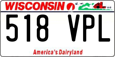 WI license plate 518VPL