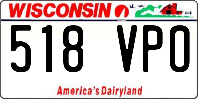 WI license plate 518VPO