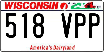 WI license plate 518VPP