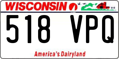 WI license plate 518VPQ