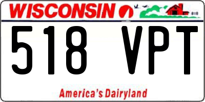 WI license plate 518VPT