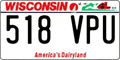 WI license plate 518VPU