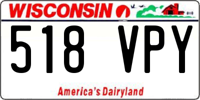 WI license plate 518VPY