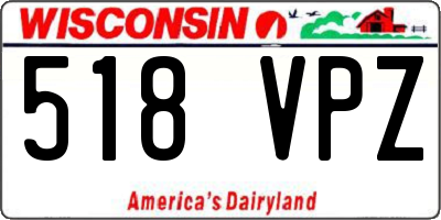 WI license plate 518VPZ