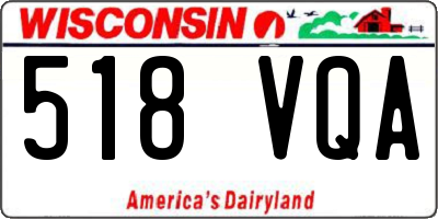 WI license plate 518VQA