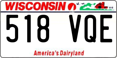 WI license plate 518VQE