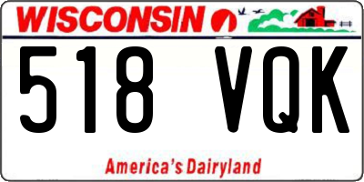WI license plate 518VQK