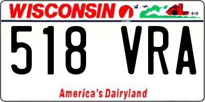 WI license plate 518VRA