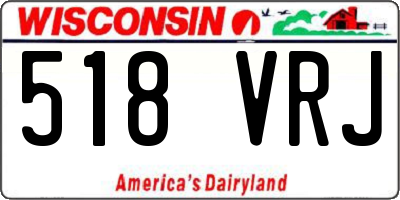 WI license plate 518VRJ