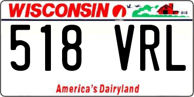 WI license plate 518VRL
