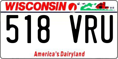 WI license plate 518VRU