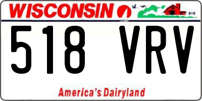 WI license plate 518VRV