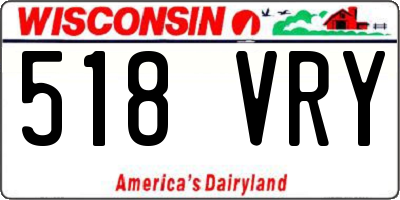 WI license plate 518VRY