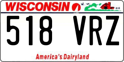 WI license plate 518VRZ