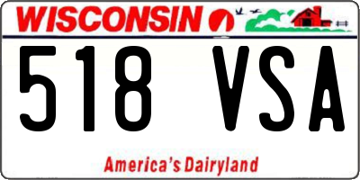 WI license plate 518VSA