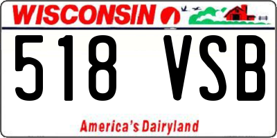 WI license plate 518VSB