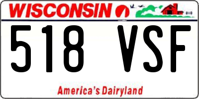 WI license plate 518VSF