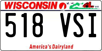 WI license plate 518VSI