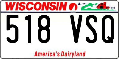 WI license plate 518VSQ