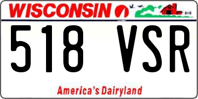 WI license plate 518VSR
