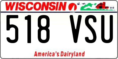 WI license plate 518VSU