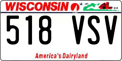 WI license plate 518VSV