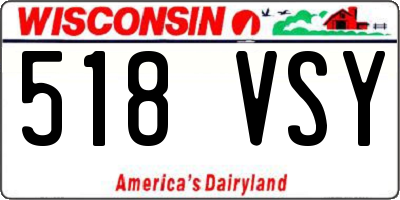 WI license plate 518VSY