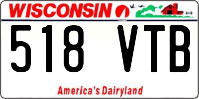 WI license plate 518VTB