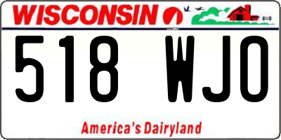 WI license plate 518WJO
