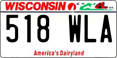 WI license plate 518WLA