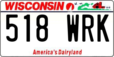 WI license plate 518WRK