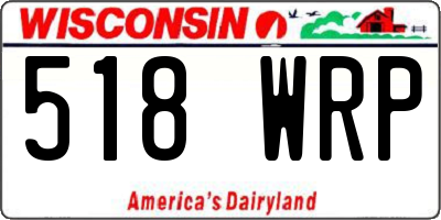 WI license plate 518WRP