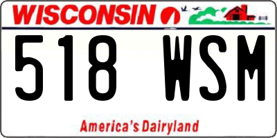 WI license plate 518WSM