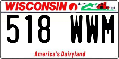 WI license plate 518WWM