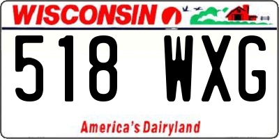 WI license plate 518WXG