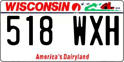 WI license plate 518WXH