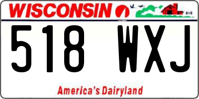 WI license plate 518WXJ