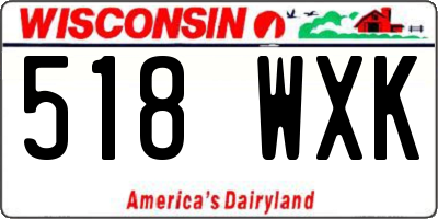 WI license plate 518WXK