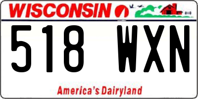 WI license plate 518WXN