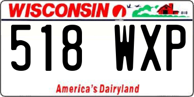 WI license plate 518WXP