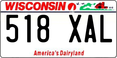 WI license plate 518XAL